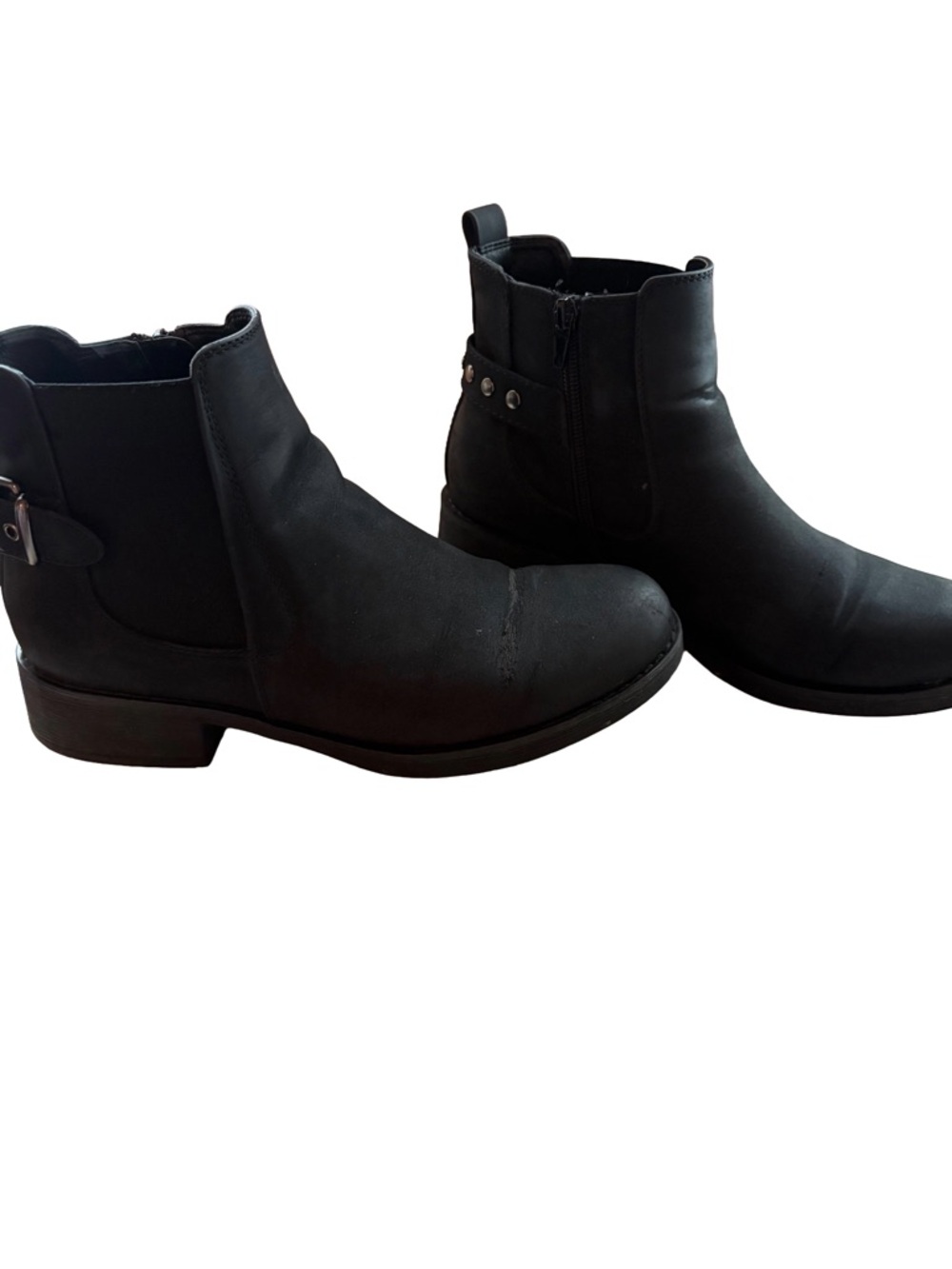 XAppeal Women's Black Ankle Booties with Side Zip